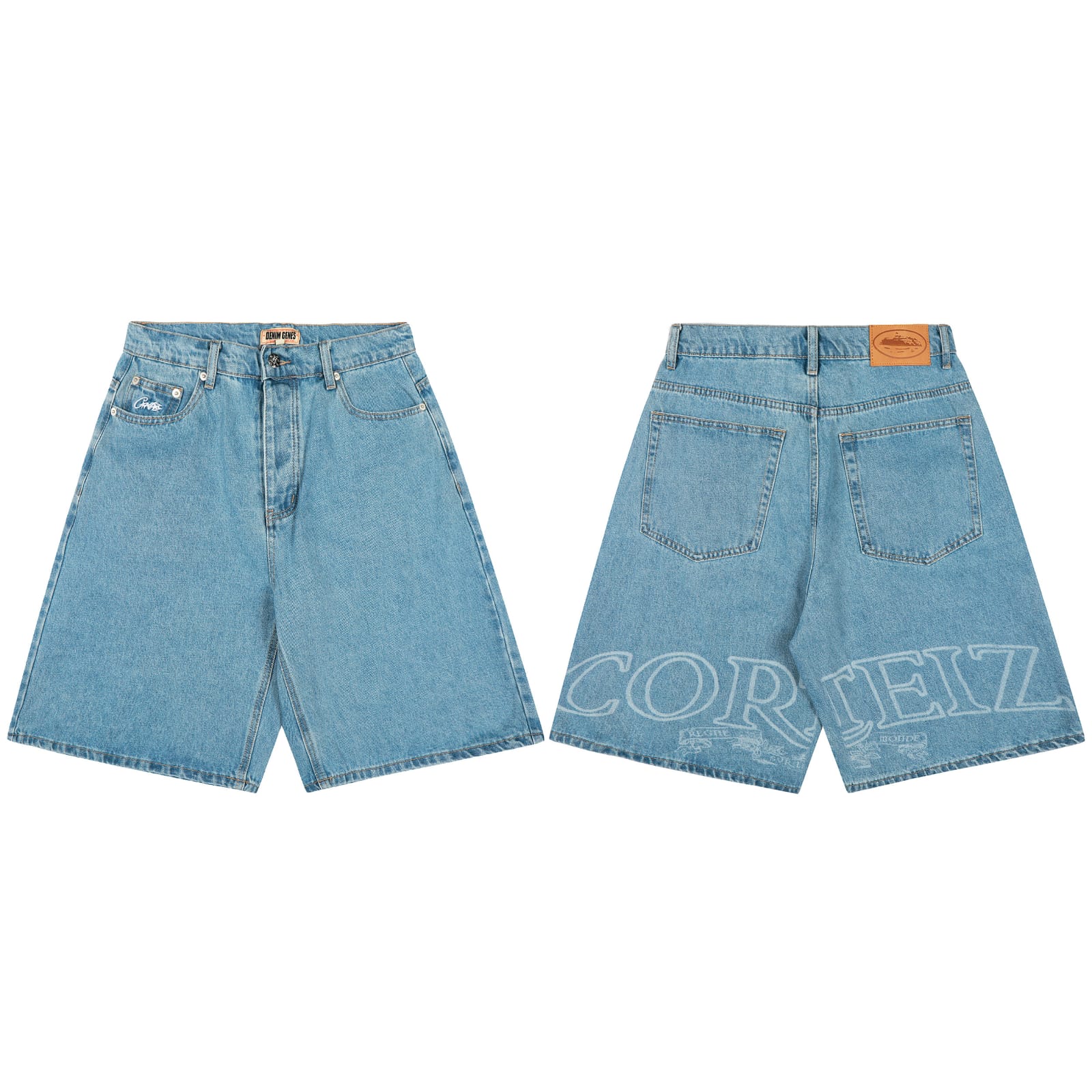 Corteiz Jorts - Washed Denim Blue