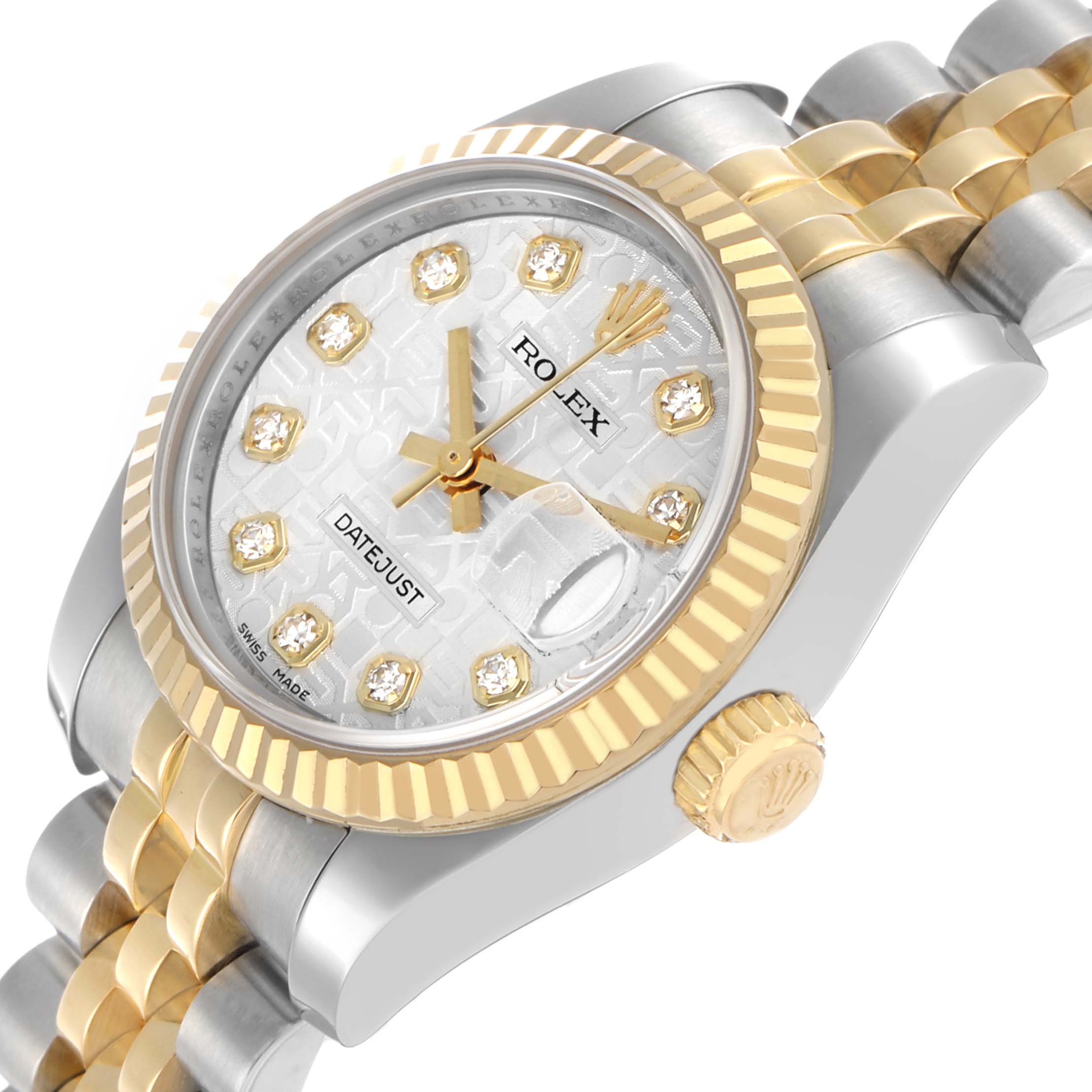 Rolex Datejust Anniversary Diamond Dial Yellow Gold Ladies Watch 179173