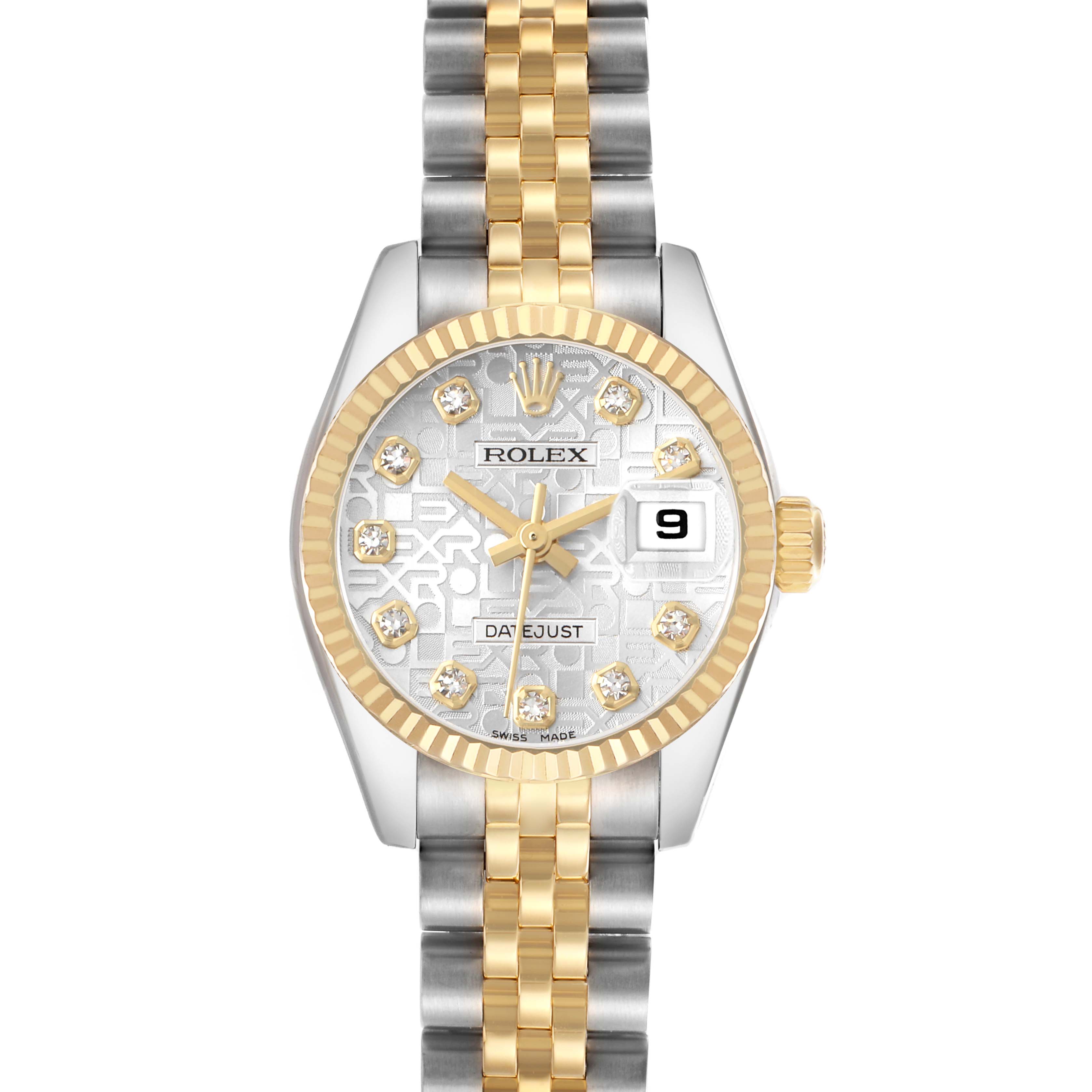 Rolex Datejust Anniversary Diamond Dial Yellow Gold Ladies Watch 179173