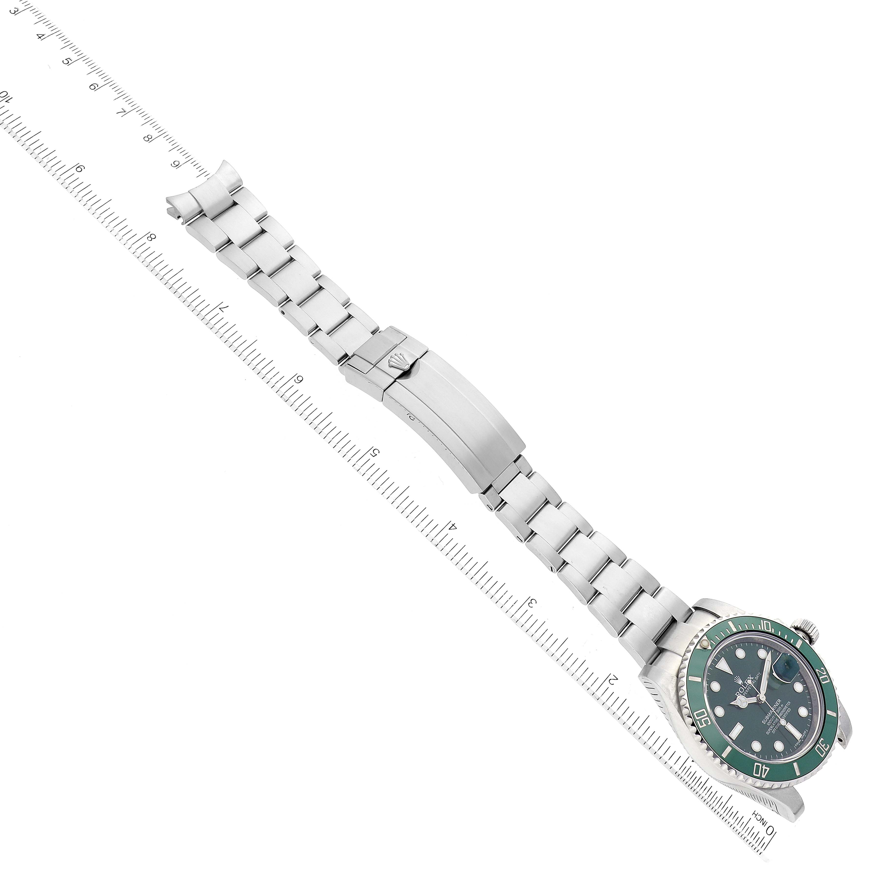 Rolex Submariner Steel Hulk Green Dial Mens Watch 116610LV Box Card
