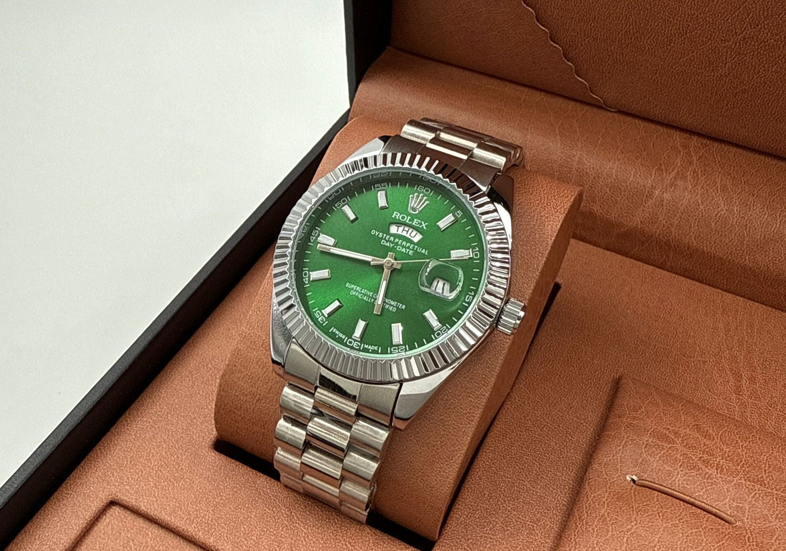 Rolex Day-Date Oyster Perpetual - "DarkGreen/Silver"