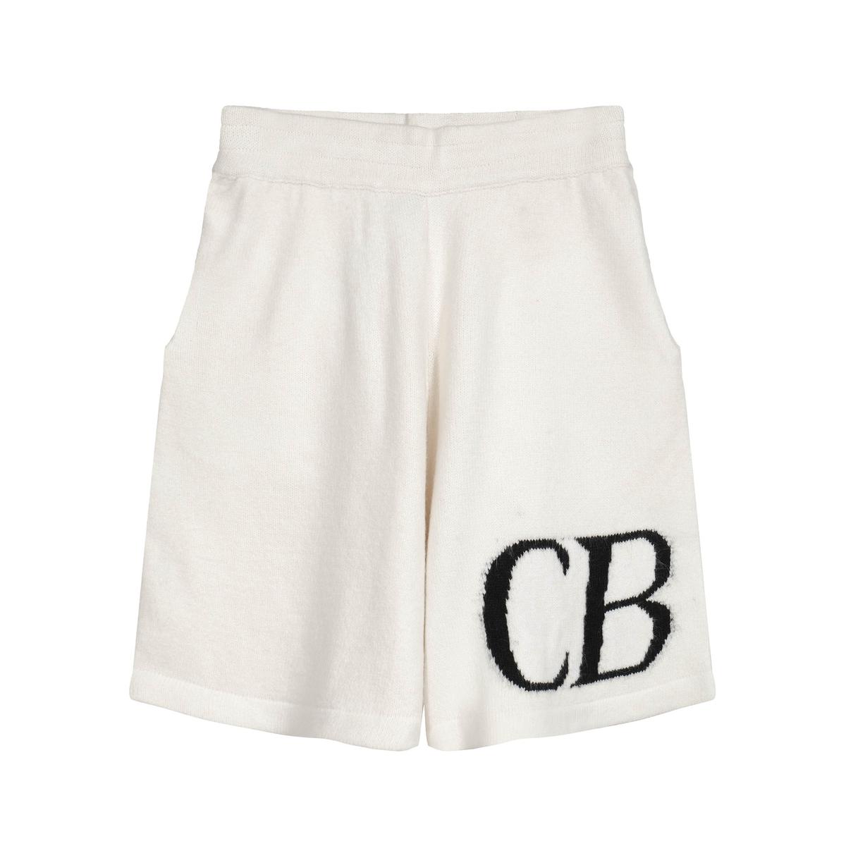 White shorts with 'CB' logo on a white background