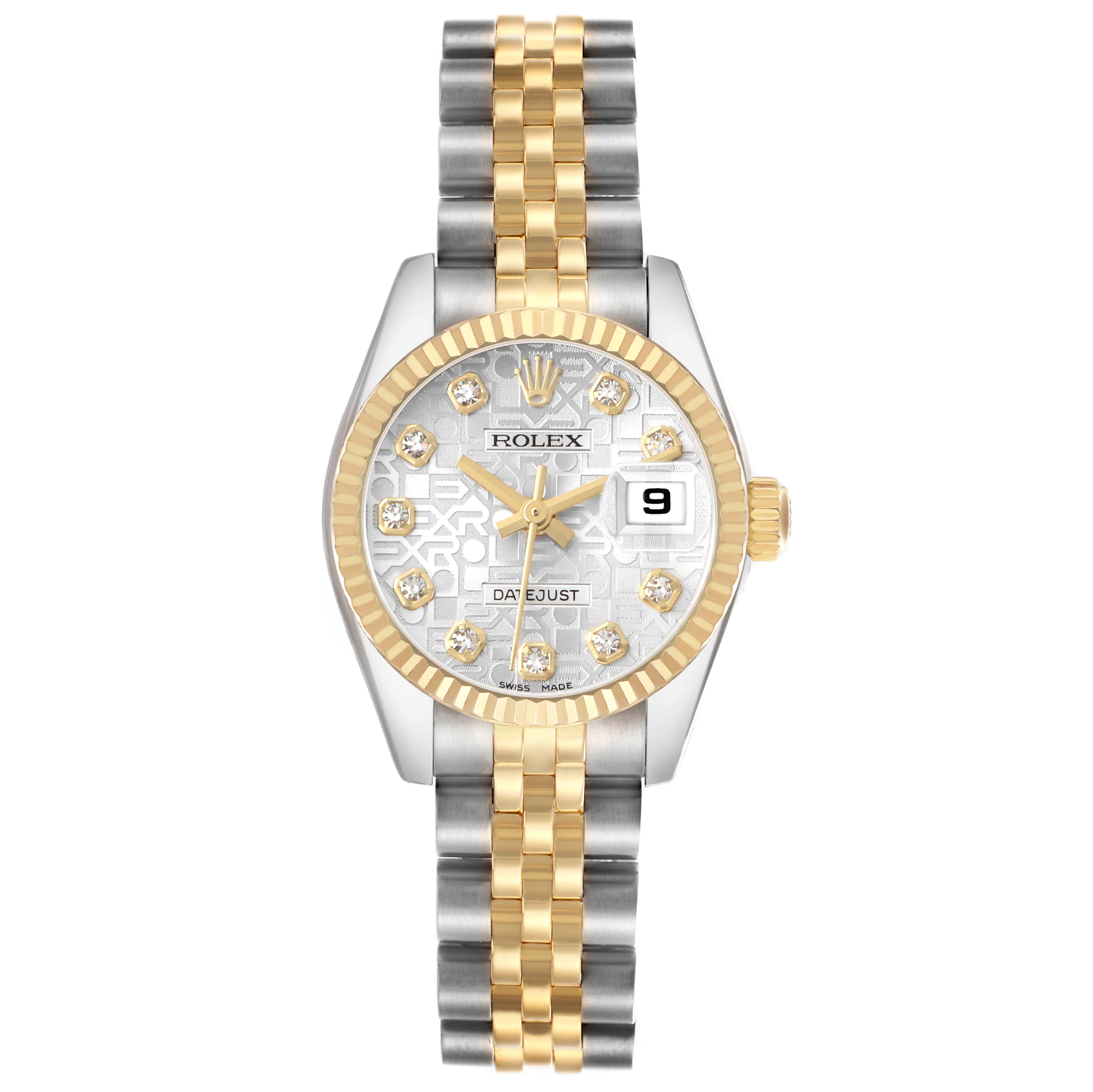 Rolex Datejust Anniversary Diamond Dial Yellow Gold Ladies Watch 179173