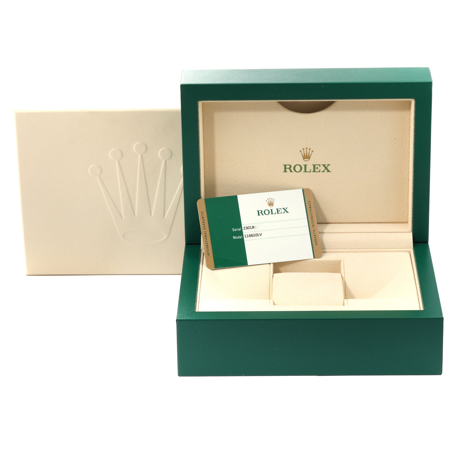 Rolex Submariner Steel Hulk Green Dial Mens Watch 116610LV Box Card